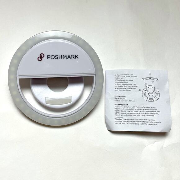 Poshmark Swag Online Meeting Adjustable Vanity Light w/Clip Micro USB Charger - Picture 12 of 14